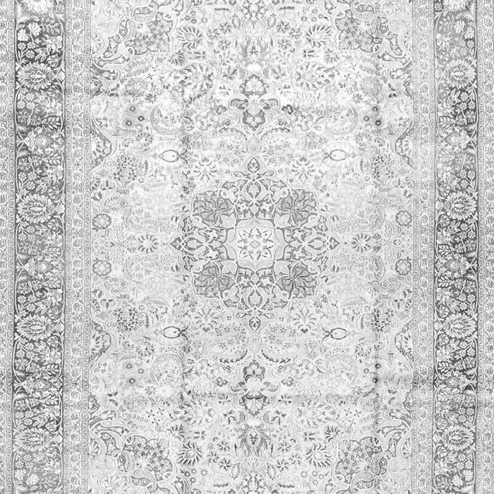 Serging Thickness of Machine Washable Persian Gray Traditional Rug, wshtr4783gry