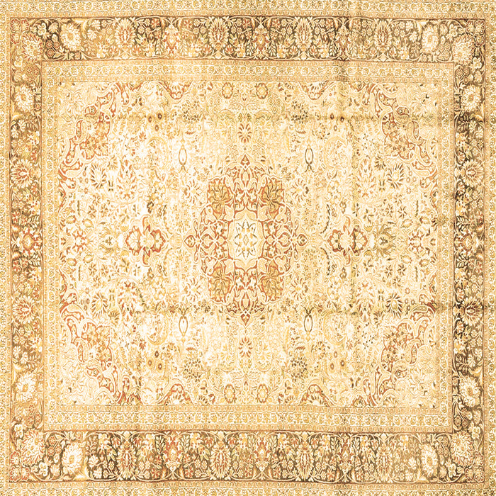 Square Machine Washable Persian Brown Traditional Rug, wshtr4783brn