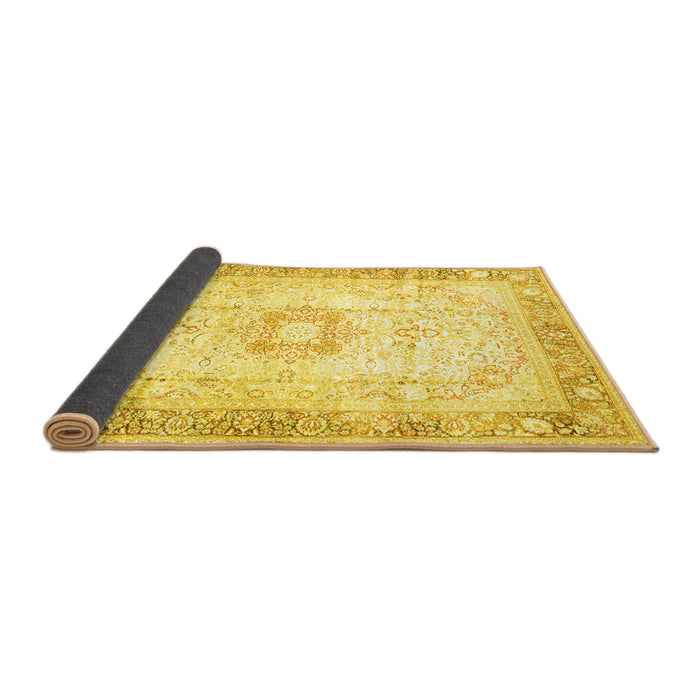 Sideview of Persian Yellow Traditional Rug, tr4783yw