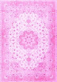 Medallion Pink Traditional Rug, tr4784pnk