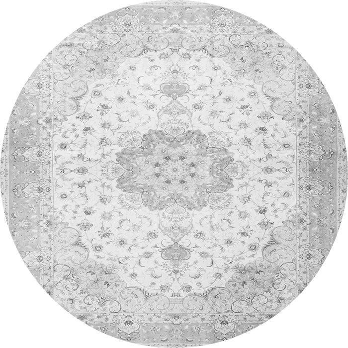 Square Medallion Gray Traditional Rug, tr4784gry