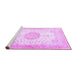 Sideview of Machine Washable Medallion Purple Traditional Area Rugs, wshtr4784pur