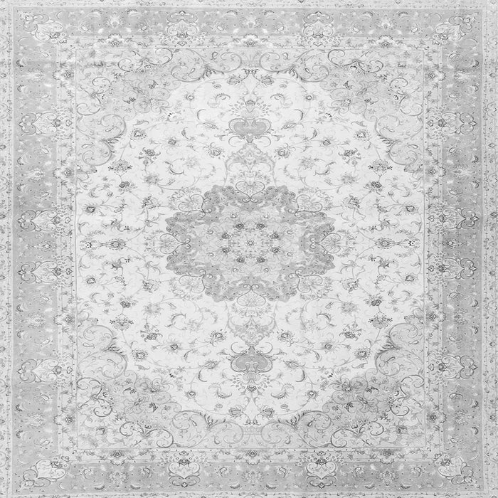 Serging Thickness of Medallion Gray Traditional Rug, tr4784gry