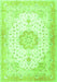 Medallion Green Traditional Rug, tr4784grn