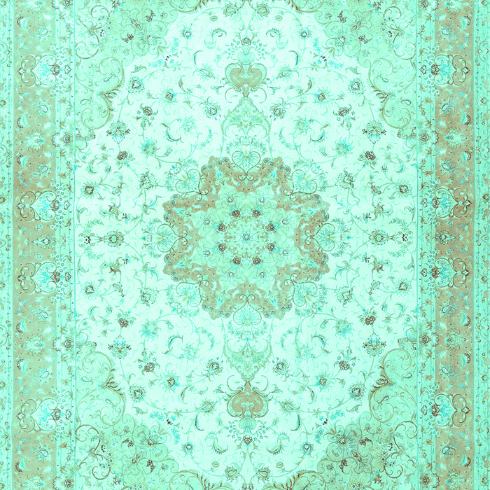 Medallion Turquoise Traditional Rug, tr4784turq