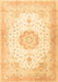 Medallion Brown Traditional Rug, tr4784brn