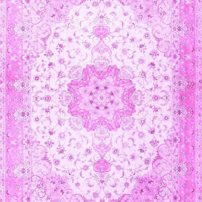 Machine Washable Medallion Purple Traditional Area Rugs, wshtr4784pur