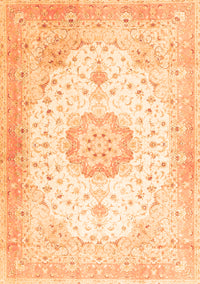 Medallion Orange Traditional Rug, tr4784org