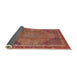 Sideview of Traditional Sunrise Orange Medallion Rug, tr4785