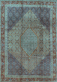 Medallion Light Blue Traditional Rug, tr4785lblu