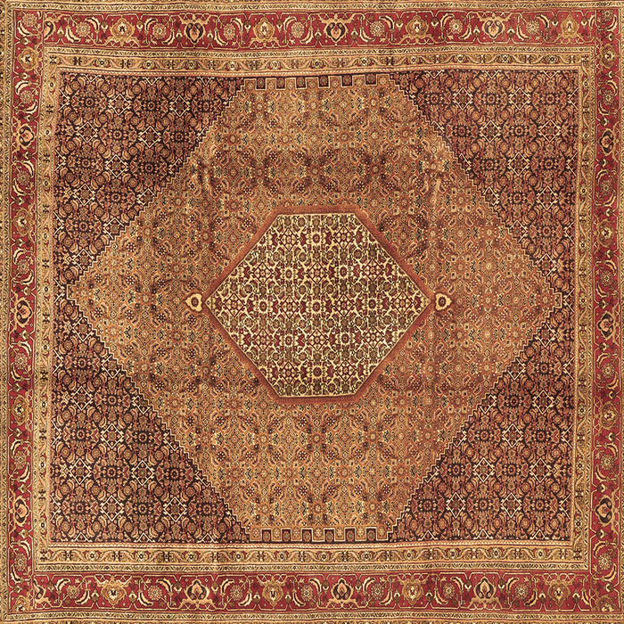 Square Machine Washable Medallion Brown Traditional Rug, wshtr4785brn