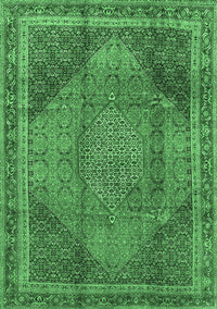 Medallion Emerald Green Traditional Rug, tr4785emgrn