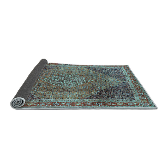 Sideview of Medallion Light Blue Traditional Rug, tr4785lblu