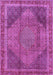 Medallion Purple Traditional Rug, tr4785pur