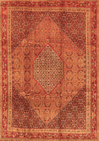 Medallion Orange Traditional Rug, tr4785org