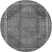 Square Medallion Gray Traditional Rug, tr4785gry