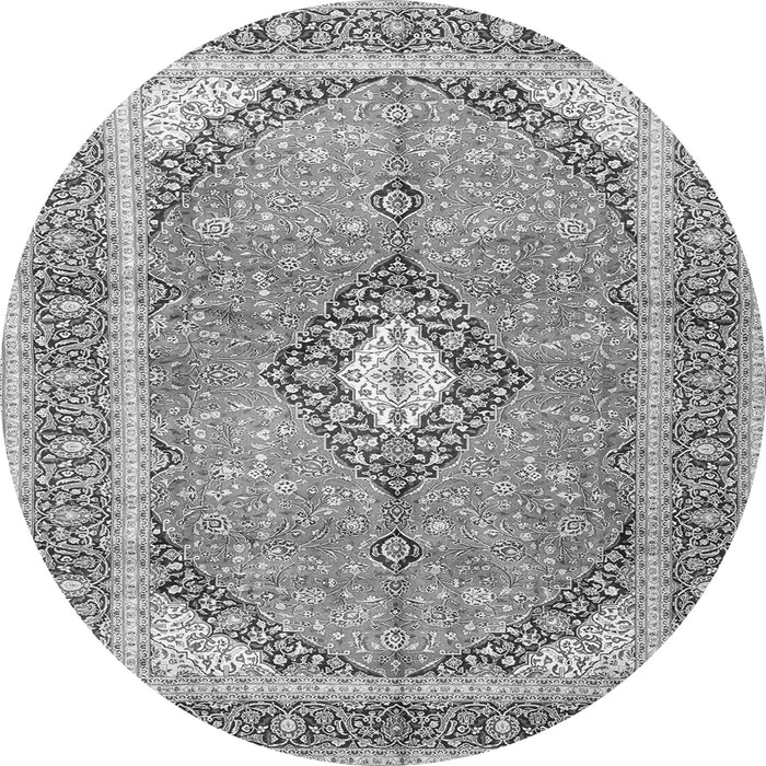 Square Medallion Gray Traditional Rug, tr4786gry