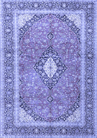 Medallion Blue Traditional Rug, tr4786blu