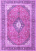 Machine Washable Medallion Purple Traditional Area Rugs, wshtr4786pur