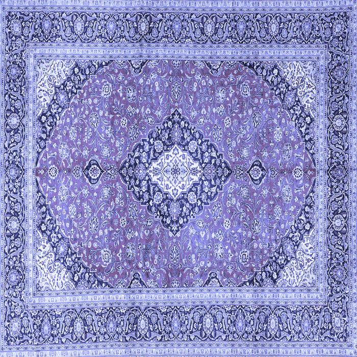 Square Medallion Blue Traditional Rug, tr4786blu