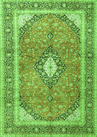 Medallion Green Traditional Rug, tr4786grn