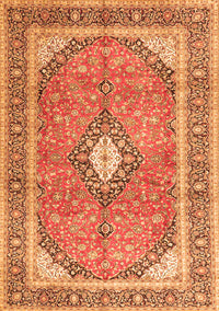 Medallion Orange Traditional Rug, tr4786org