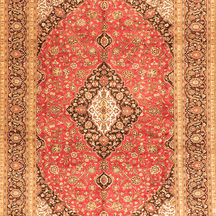 Medallion Orange Traditional Rug, tr4786org