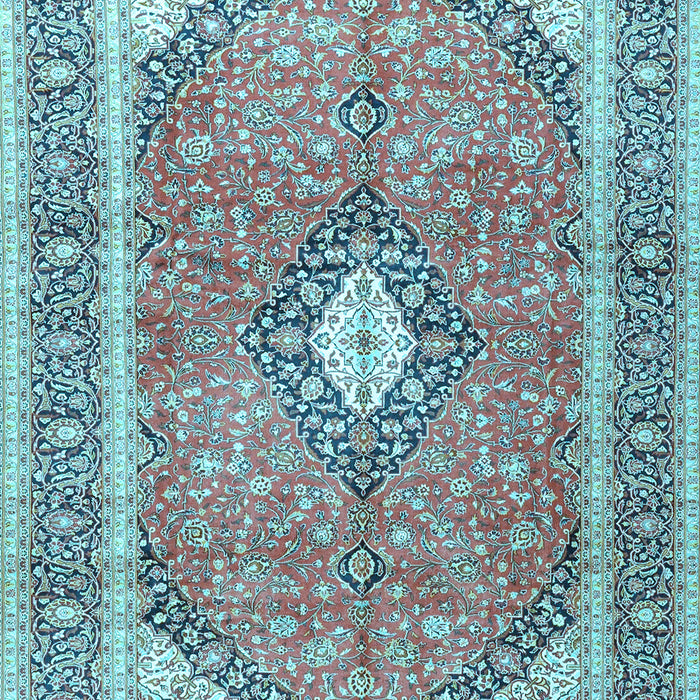 Medallion Light Blue Traditional Rug, tr4786lblu