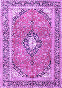 Medallion Purple Traditional Rug, tr4786pur