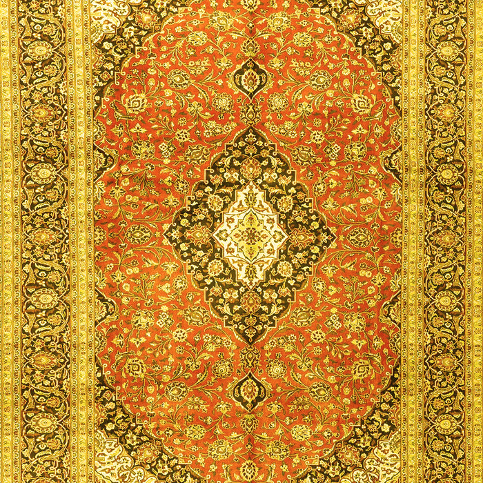 Medallion Yellow Traditional Rug, tr4786yw