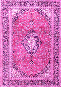 Medallion Pink Traditional Rug, tr4786pnk