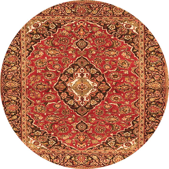 Machine Washable Oriental Orange Traditional Area Rugs, wshtr4787org