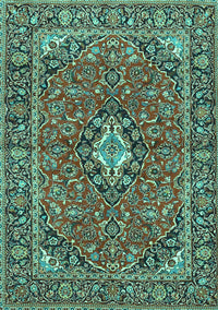 Oriental Turquoise Traditional Rug, tr4787turq