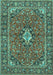 Oriental Turquoise Traditional Rug, tr4787turq