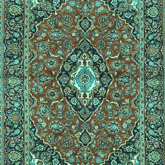 Oriental Turquoise Traditional Rug, tr4787turq