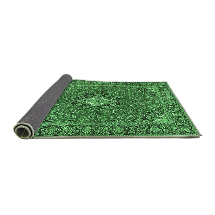 Sideview of Oriental Emerald Green Traditional Rug, tr4787emgrn
