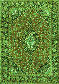 Oriental Green Traditional Rug, tr4787grn