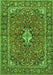 Oriental Green Traditional Rug, tr4787grn