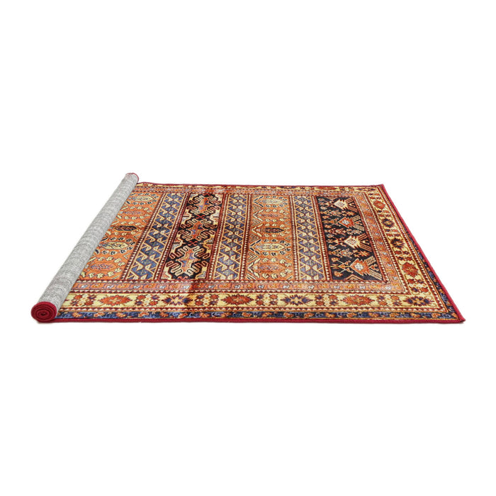 Sideview of Machine Washable Traditional Sandy Brown Rug, wshtr4788