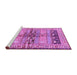 Sideview of Machine Washable Persian Purple Traditional Area Rugs, wshtr4788pur