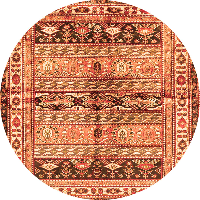Machine Washable Persian Orange Traditional Area Rugs, wshtr4788org