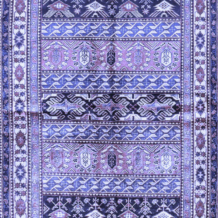 Machine Washable Persian Blue Traditional Rug, wshtr4788blu