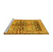 Sideview of Machine Washable Persian Yellow Traditional Rug, wshtr4788yw