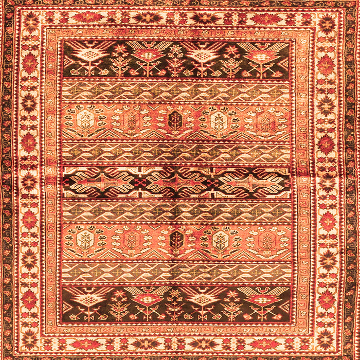 Serging Thickness of Persian Orange Traditional Rug, tr4788org