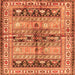 Serging Thickness of Persian Orange Traditional Rug, tr4788org