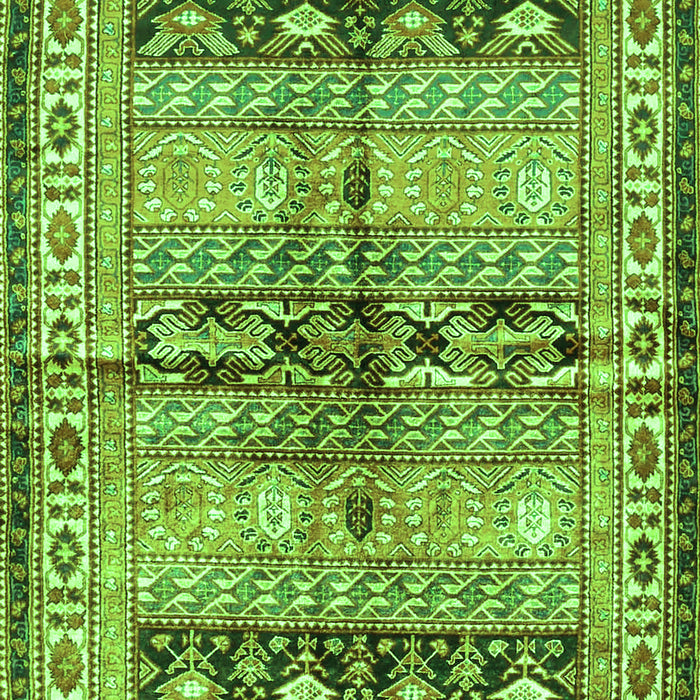 Serging Thickness of Machine Washable Persian Green Traditional Area Rugs, wshtr4788grn