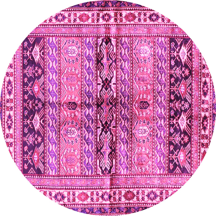 Round Persian Pink Traditional Rug, tr4788pnk