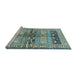 Sideview of Machine Washable Persian Light Blue Traditional Rug, wshtr4788lblu