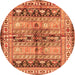 Square Persian Orange Traditional Rug, tr4788org