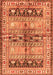 Serging Thickness of Machine Washable Persian Orange Traditional Area Rugs, wshtr4788org